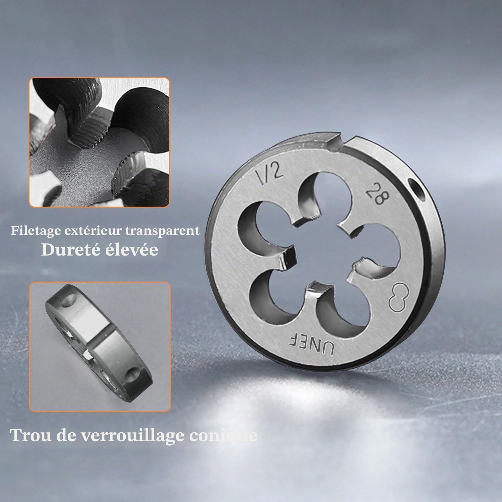 LEONTOOL Taraud filière 1/2"-28 UNEF HSS kit 2 pièces