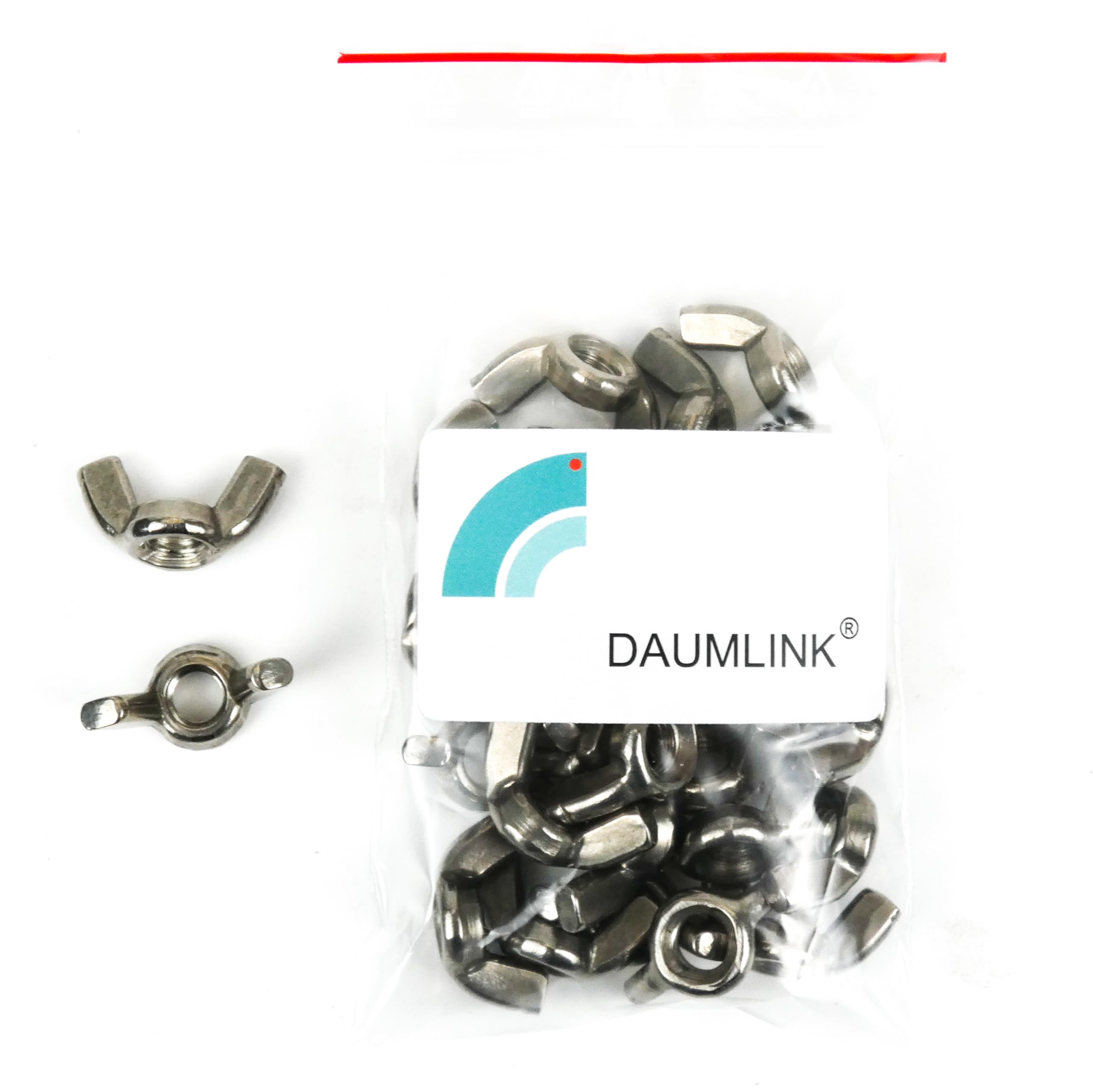 DAUMLINK Écrous Écrou papillon M8 inox 25 pièces sans outil