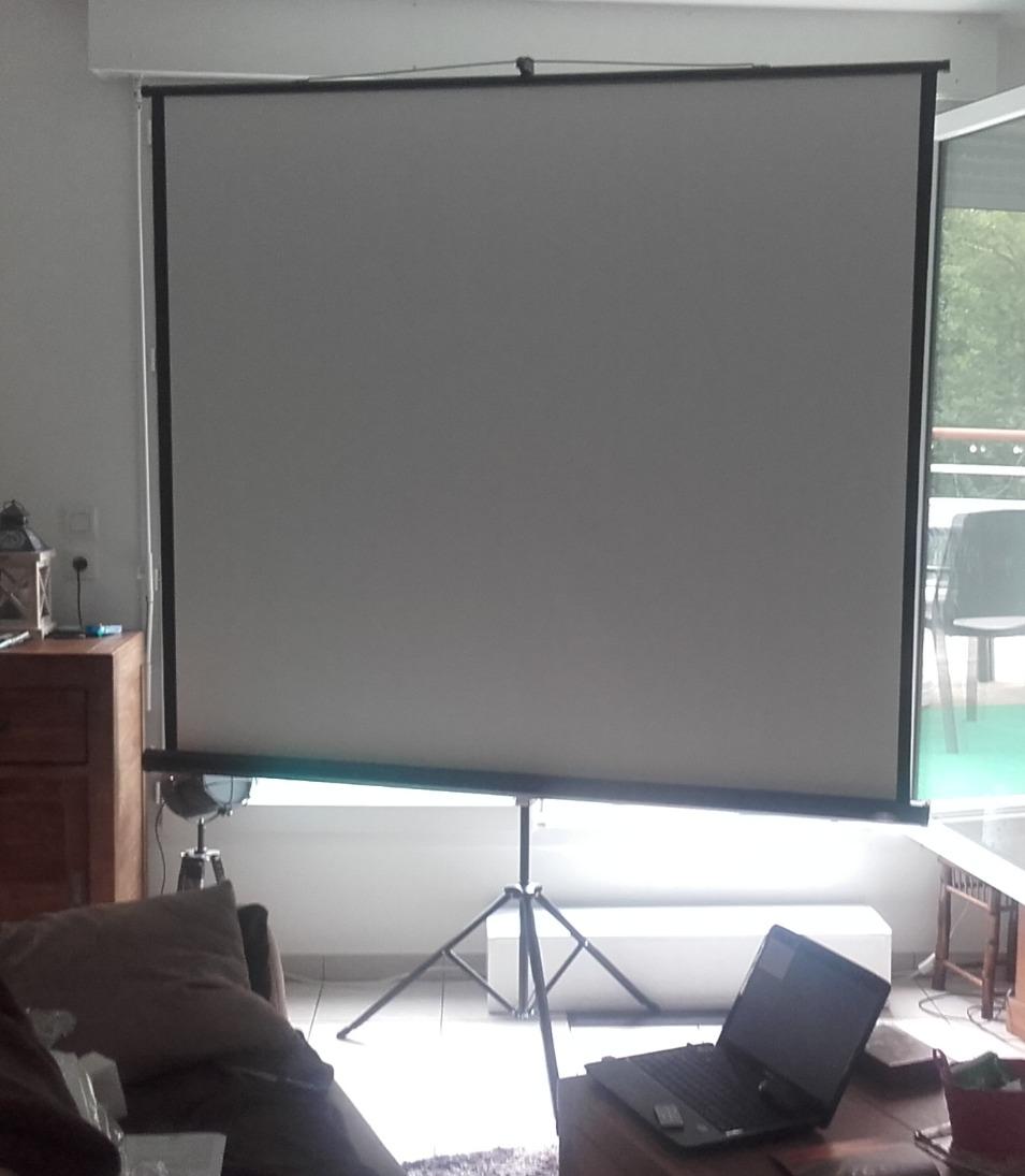 CCLIFE DIY Tools Écran Vidéoprojecteur Trépied 178x178cm 100"
