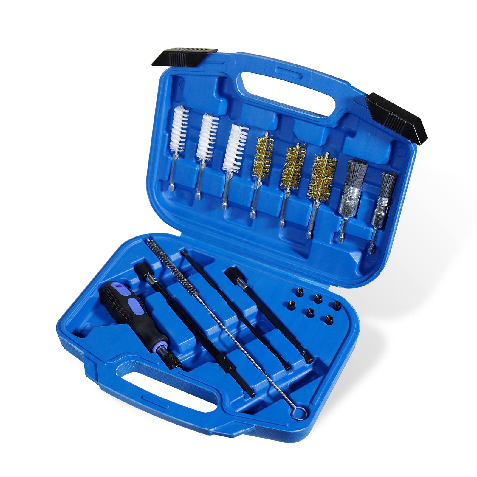 CCLIFE Kit nettoyage siège injecteur diesel 19 pièces brosses