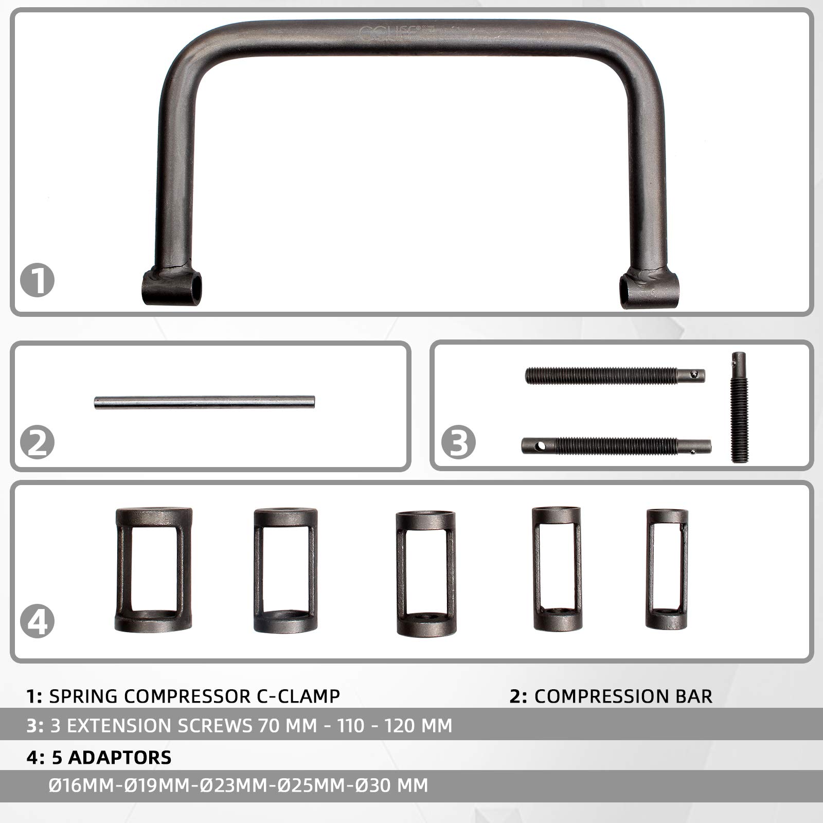 CCLIFE Spring Compressor compresseur ressort soupape 10 pièces