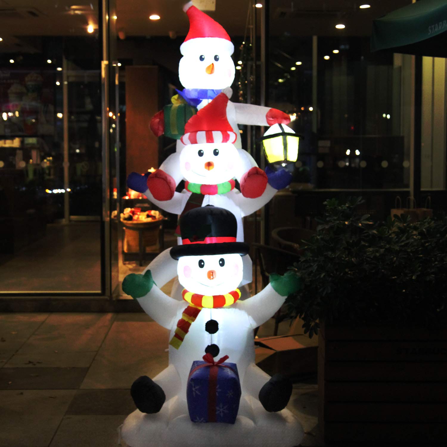 CCLIFE DIY Tools bonhomme neige gonflable LED extérieur