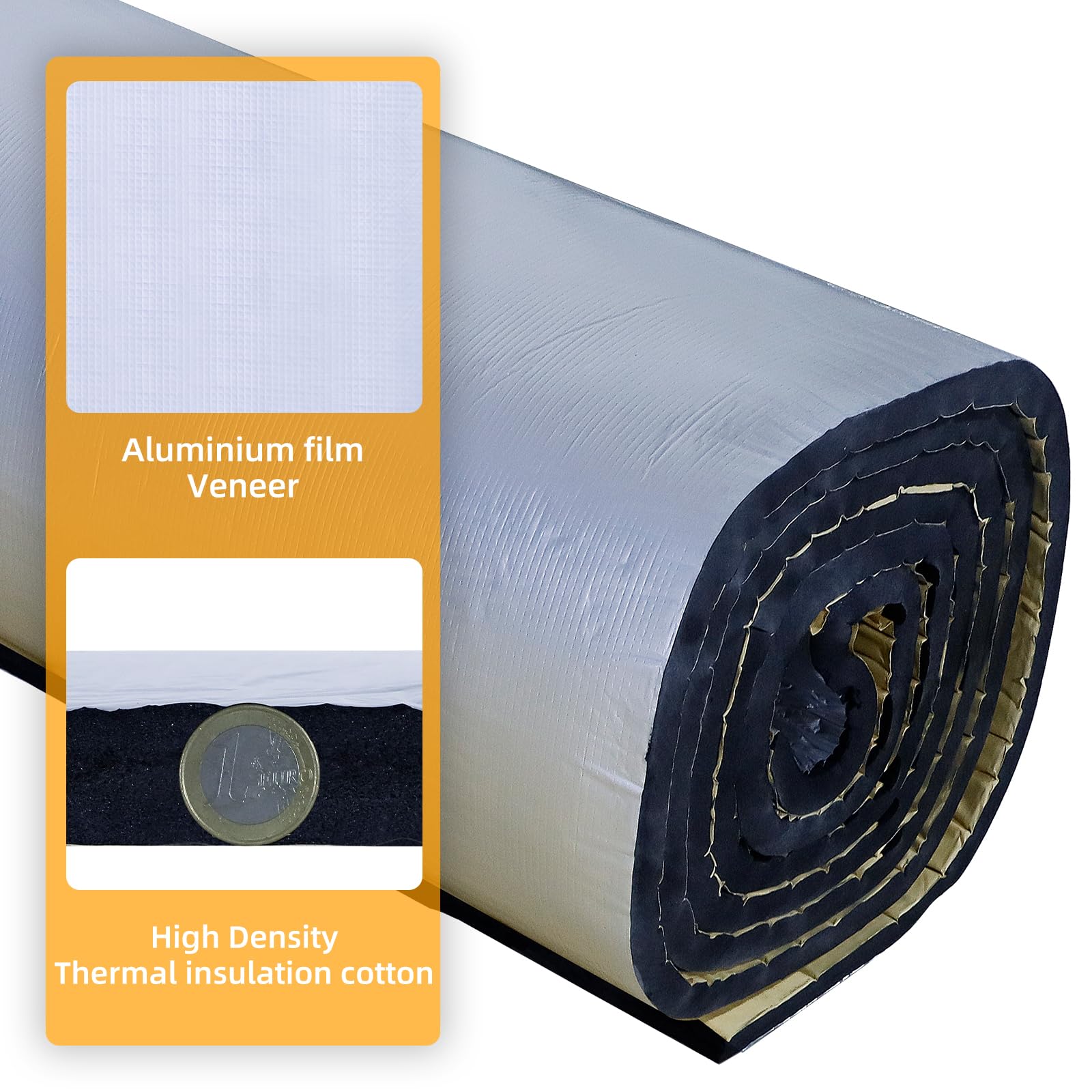 CCLIFE DIY Tools Tapis Isolation Alu 25mm 4m² Auto-Adhésif