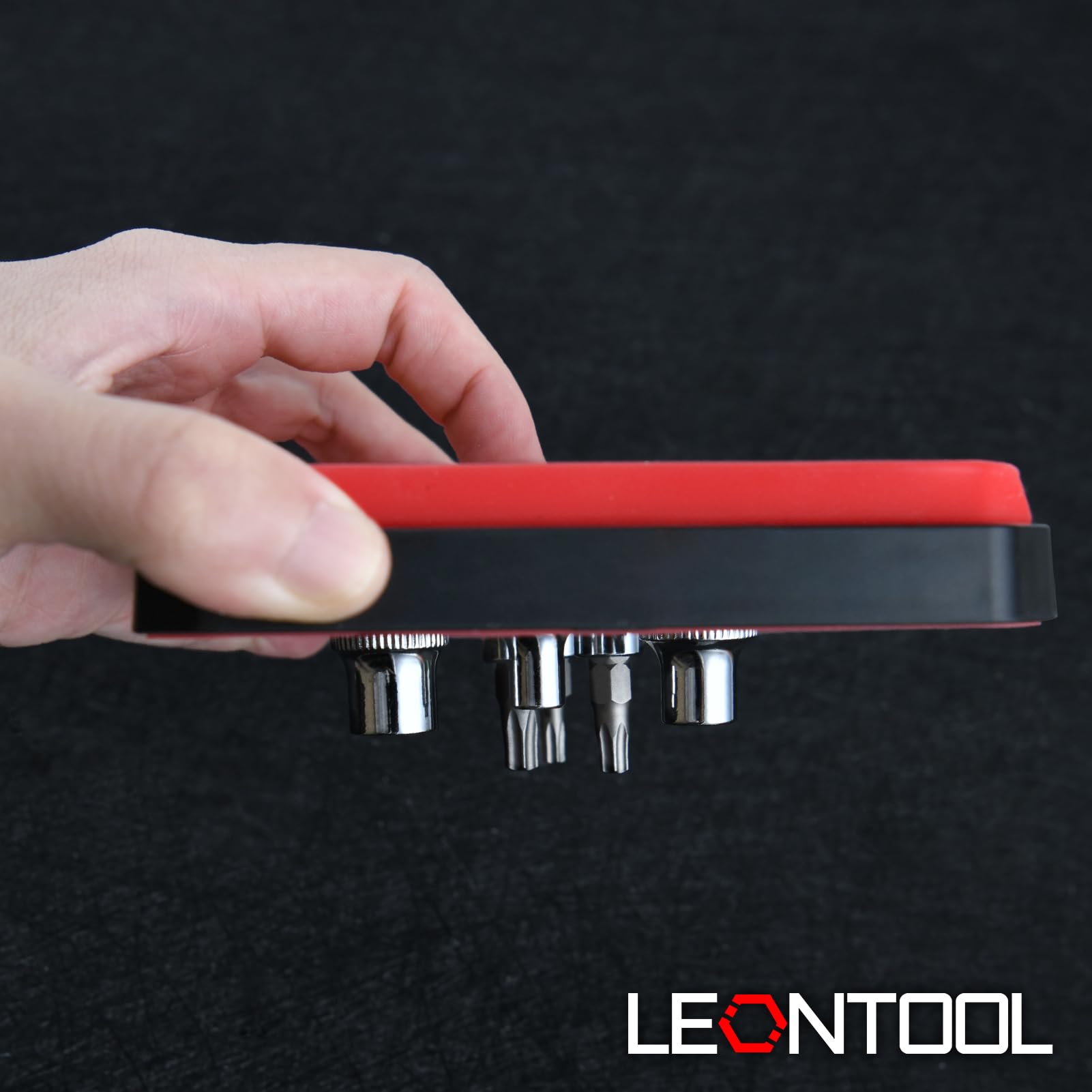 LEONTOOL Plateau magnétique silicone pliable lot de 3