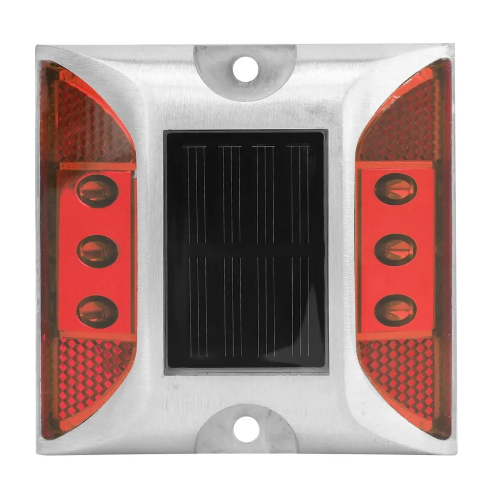 OUKENS Lampe solaire de sol rouge IP65