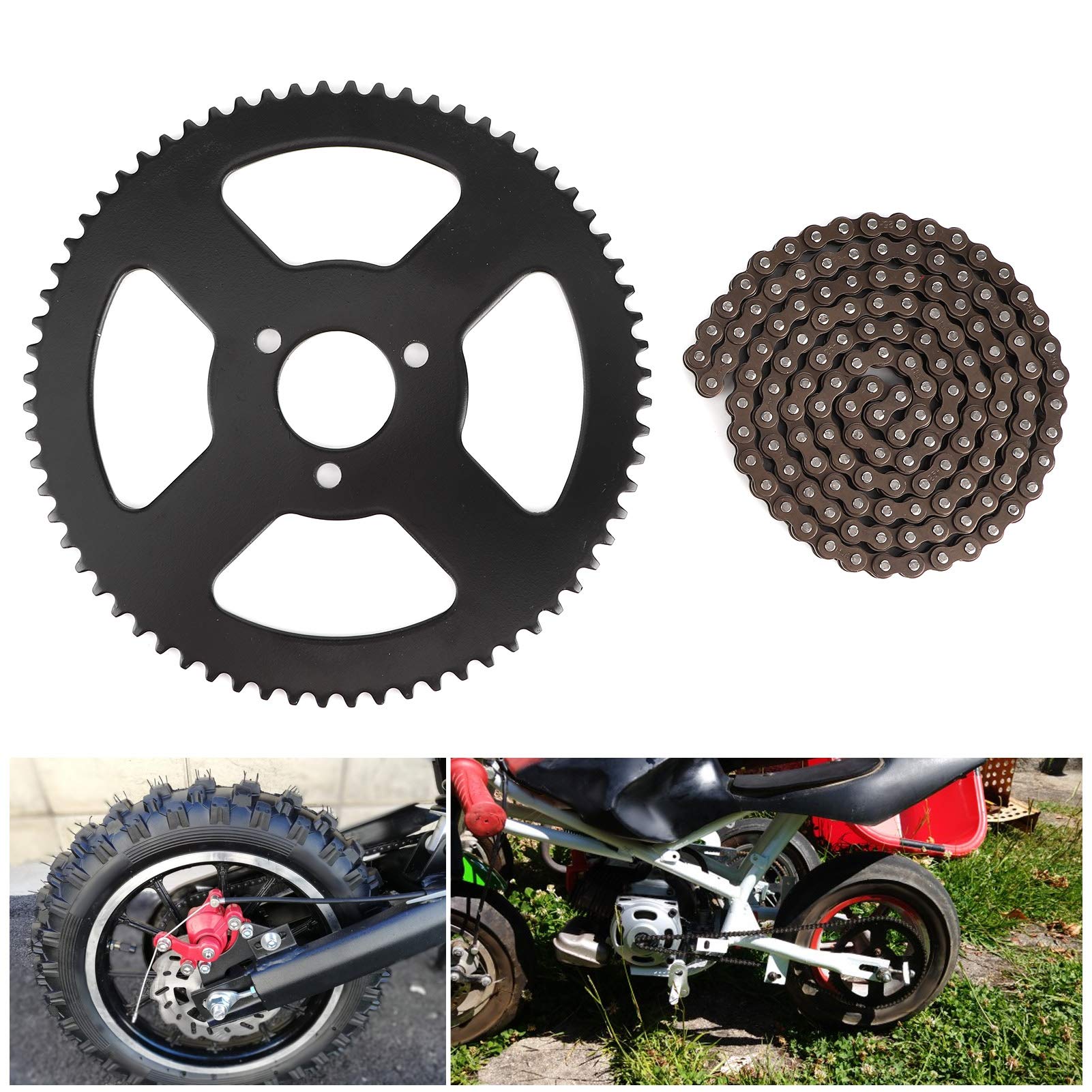 OUKENS Chaîne d'entraînement universelle acier mini-moto quad