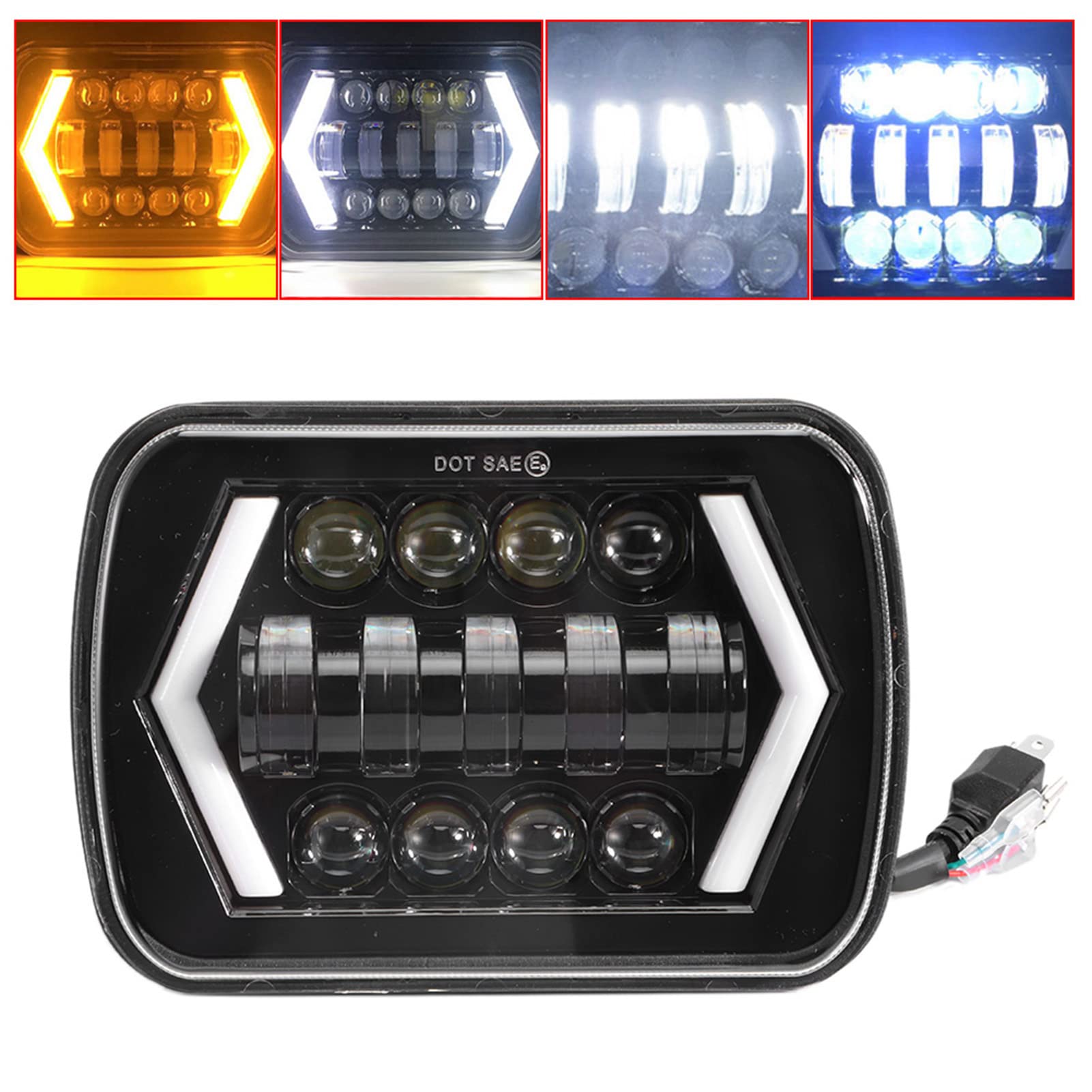 OUKENS Électronique automobile phare LED 5x7 pouces H6054 IP67