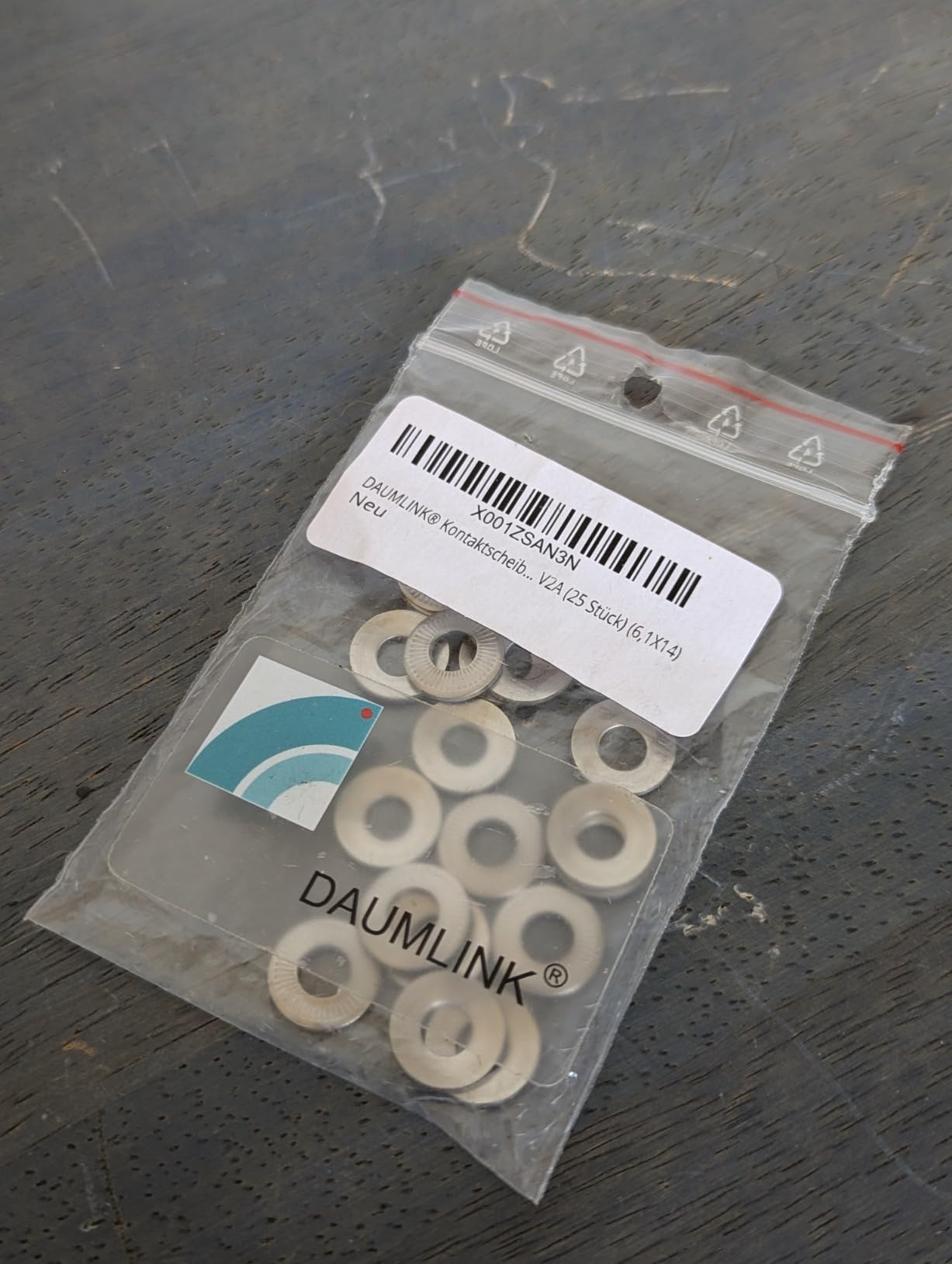 DAUMLINK Rondelles de contact rondelle inox A2 8,2x18 lot 25
