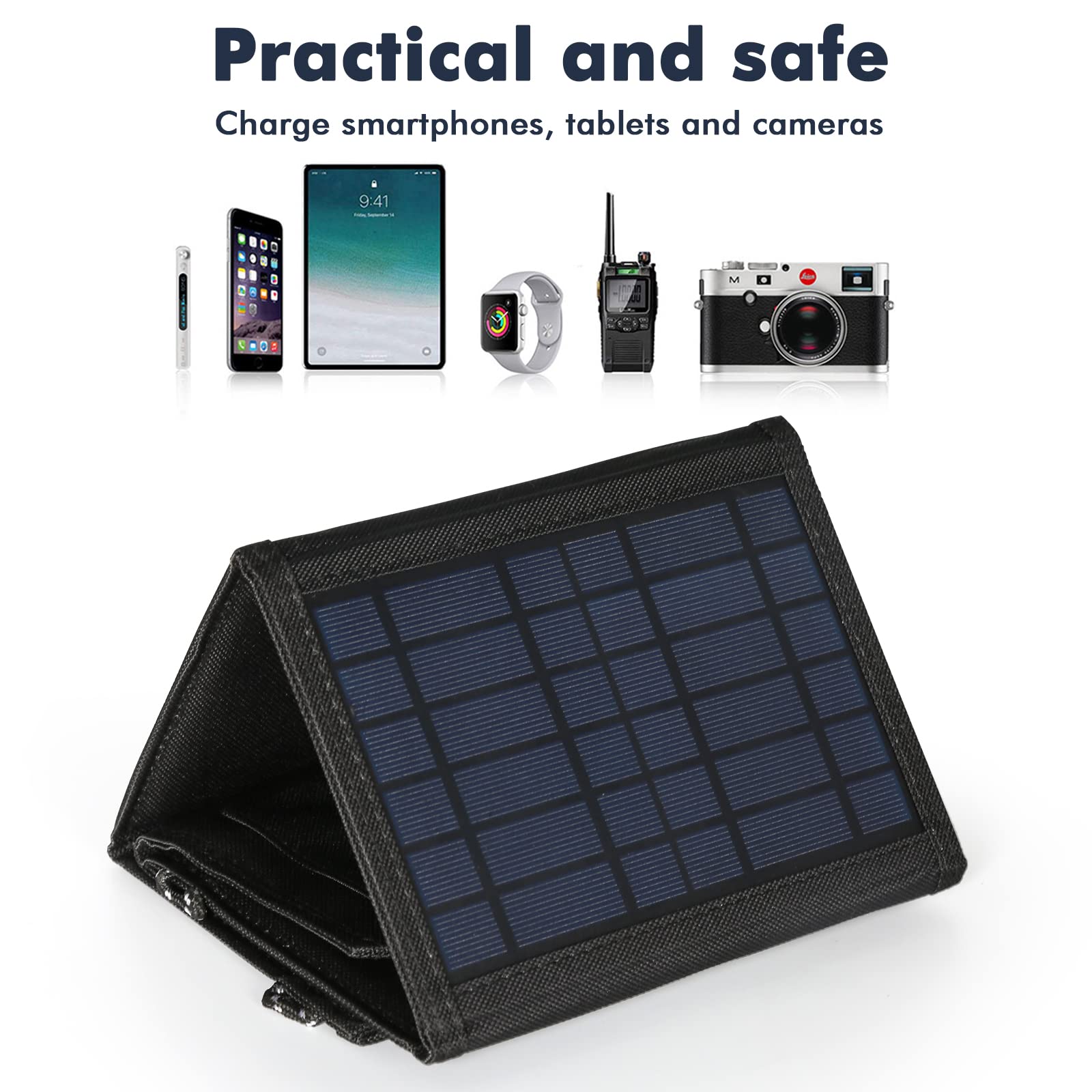 Jadeshay 40W Panneau Solaire Pliable Portable USB 5V