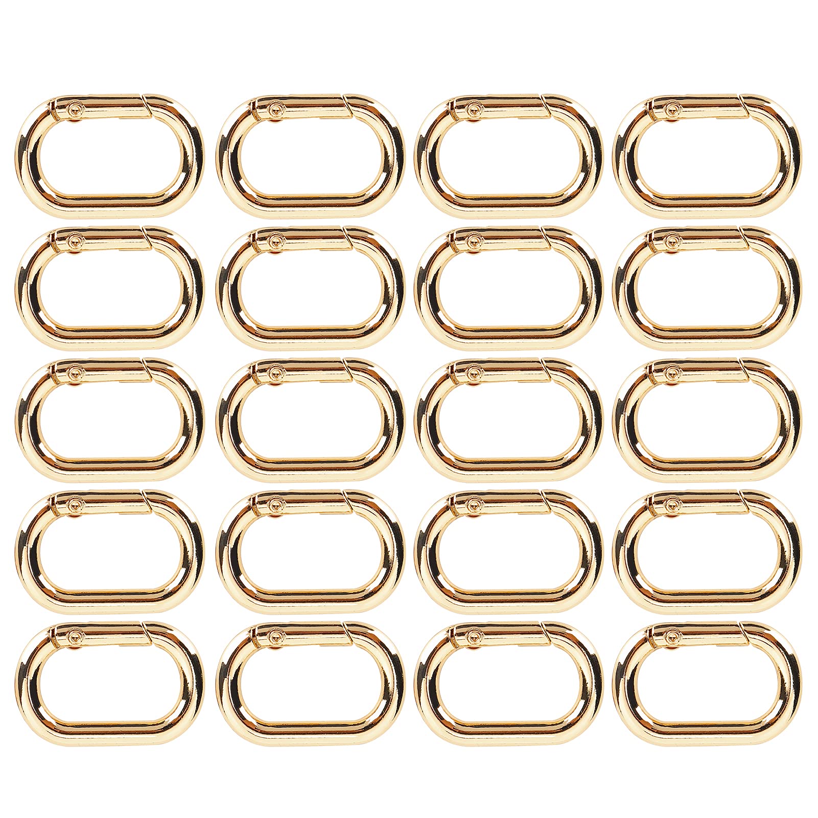 OUKENS Mousqueton ovale alliage doré lot de 20