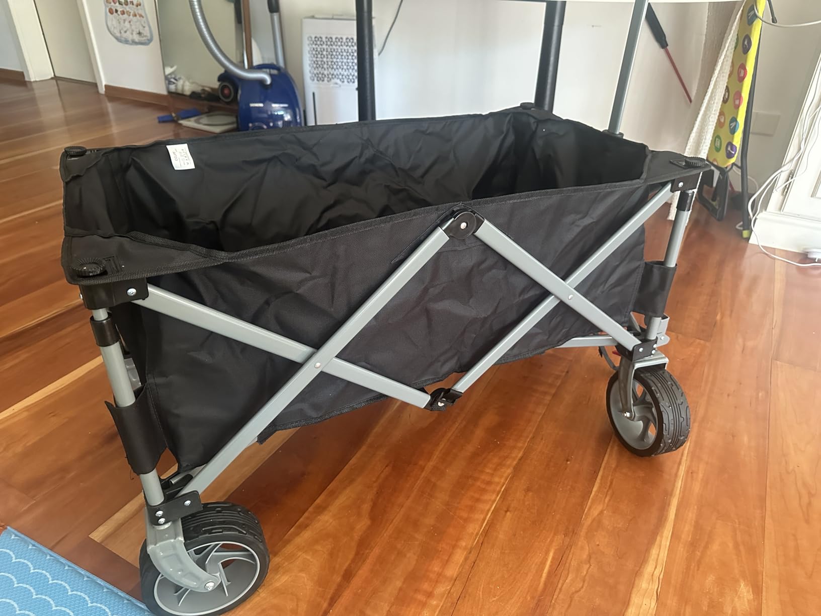 CCLIFE Chariot transport pliable 80 kg noir