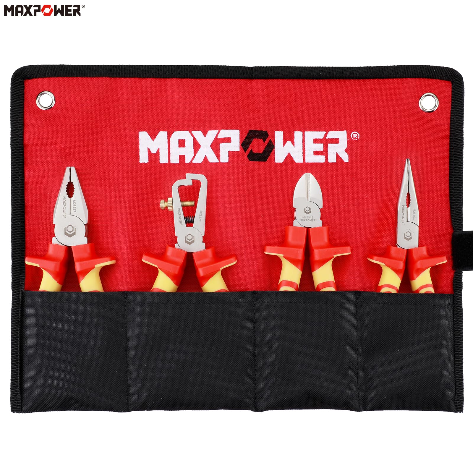 MaxPower Outils isolés jeu pinces VDE 1000V 4 pcs 160mm