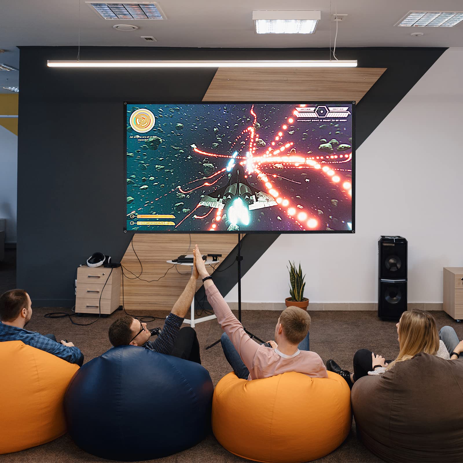 CCLIFE écran vidéoprojecteur 80 pouces trépied 16/9