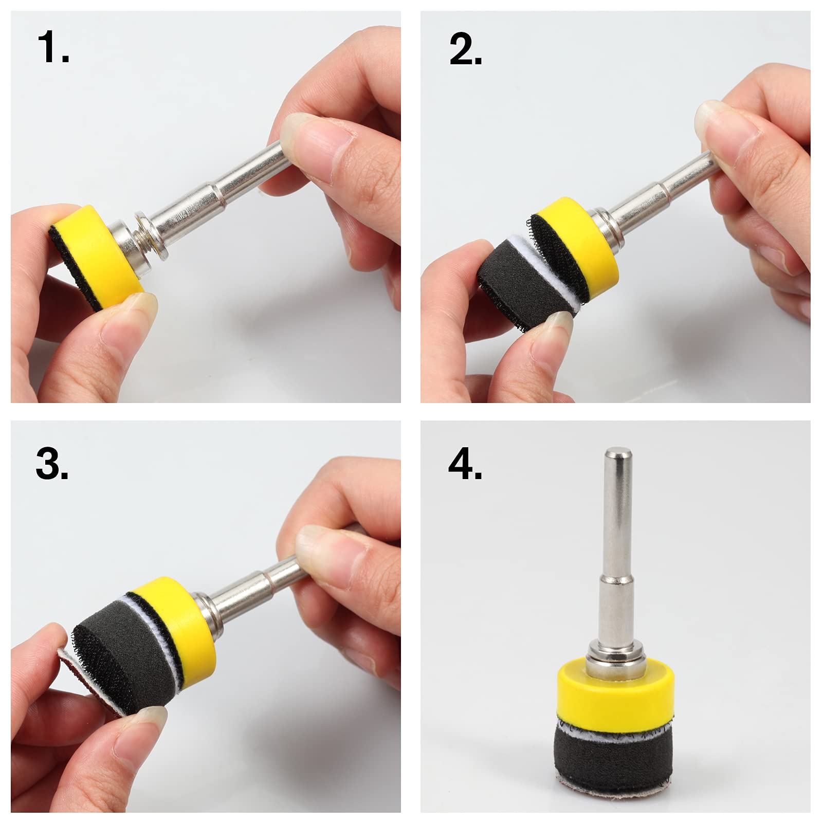 LEONTOOL Sanding Lot 5 Tampons Mousse 25mm 1 Pouce