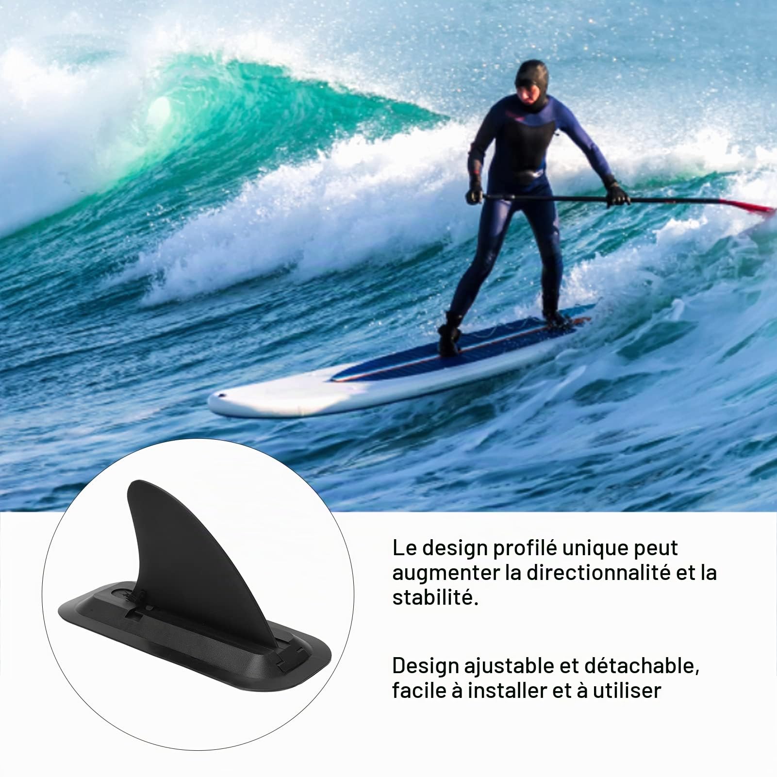 OUKENS aileron surf paddle gonflable amovible