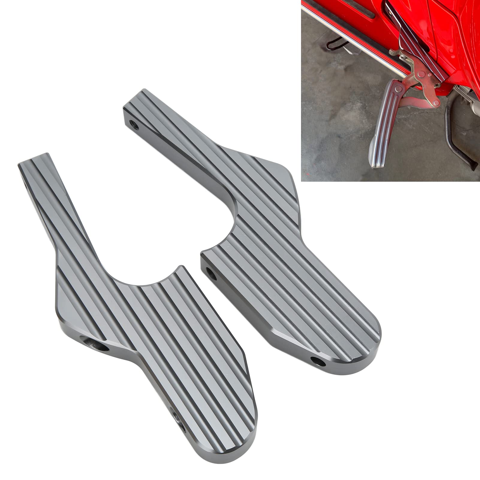 OUKENS Accessoires moto repose-pieds Vespa GTS argent