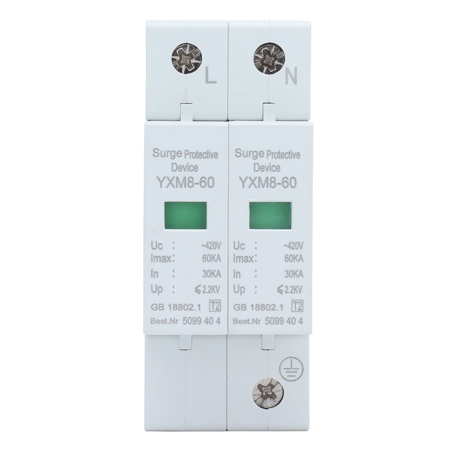 Jadeshay Installation Électrique Parafoudre 2P 60kA YXM8-60