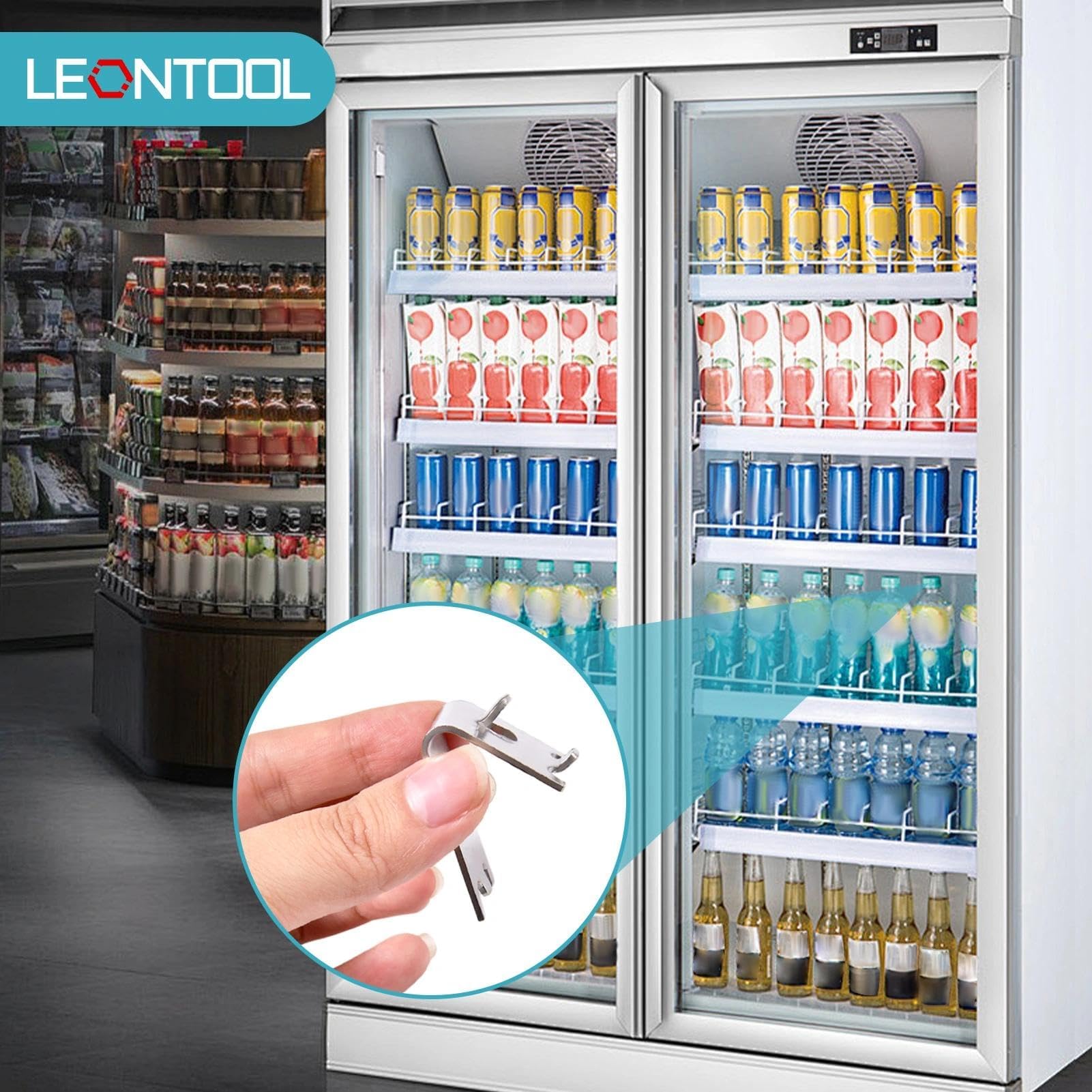 LEONTOOL 920158 Pince étagère frigo inox lot 16
