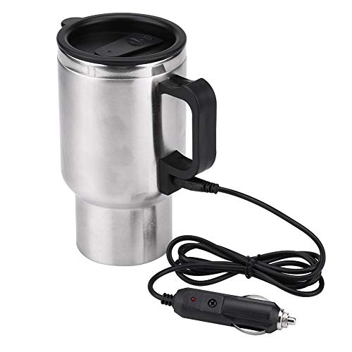Jadeshay Articles Ménagers bouilloire voiture 12V 65°C 750ML inox