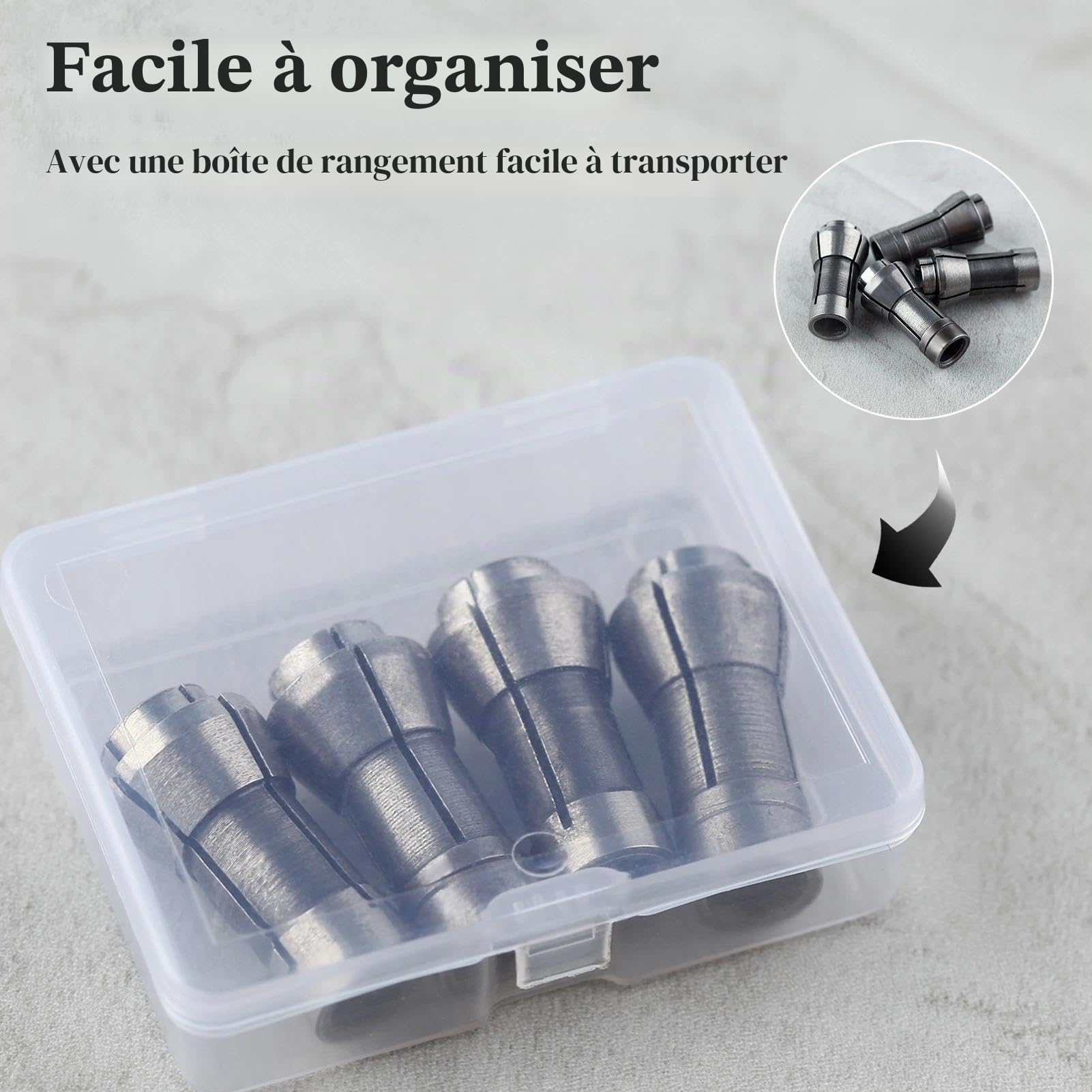 LEONTOOL Adaptateurs serrage 3 mm 6 mm lot de 4