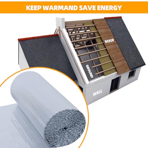 CCLIFE DIY Tools isolant thermique alu 0,6x10m 6m² bulles
