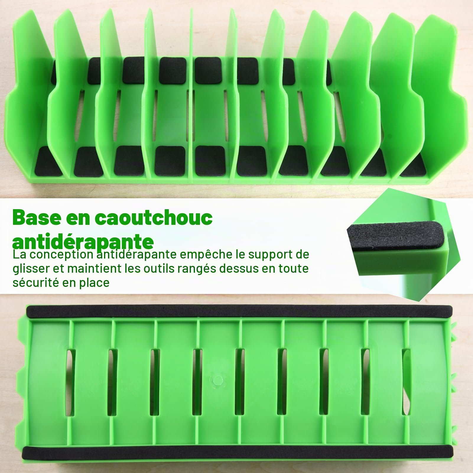 LEONTOOL Lot 2 racks pinces 10 fentes extensible PP