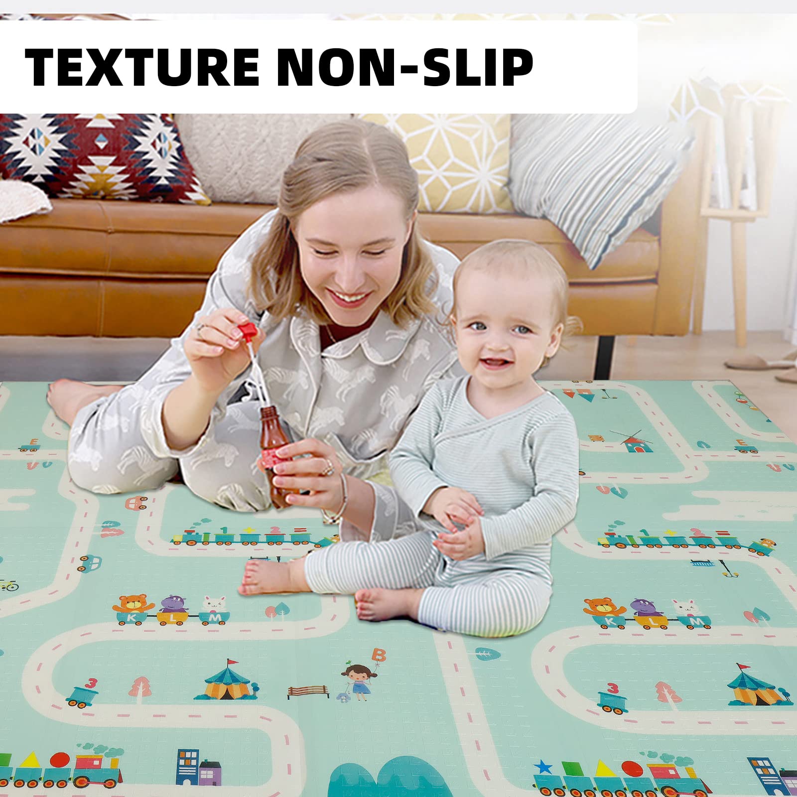 CCLIFE Baby & Kids tapis jeux 196x175 lapin renard