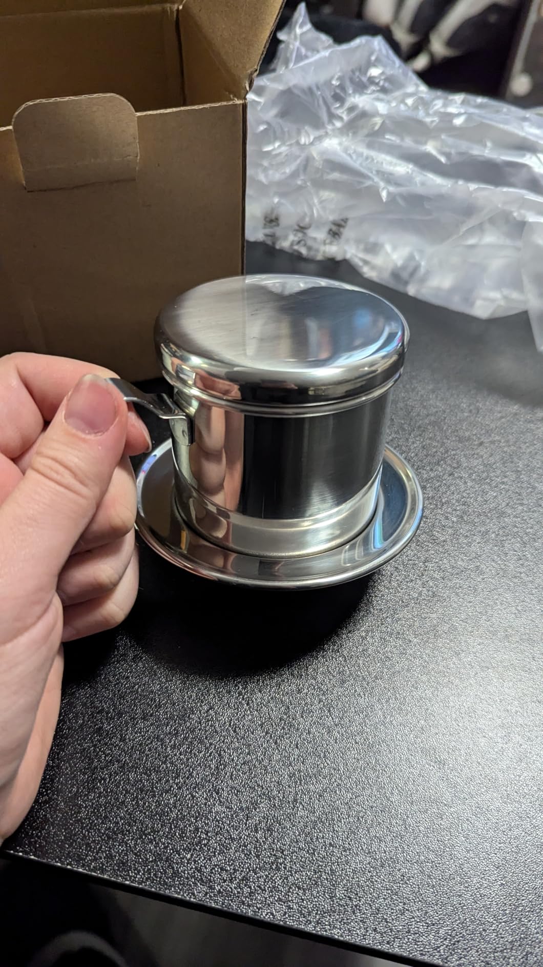OUKENS Filtre Café Vietnamien Inox 100 ml 1 Tasse Réutilisable