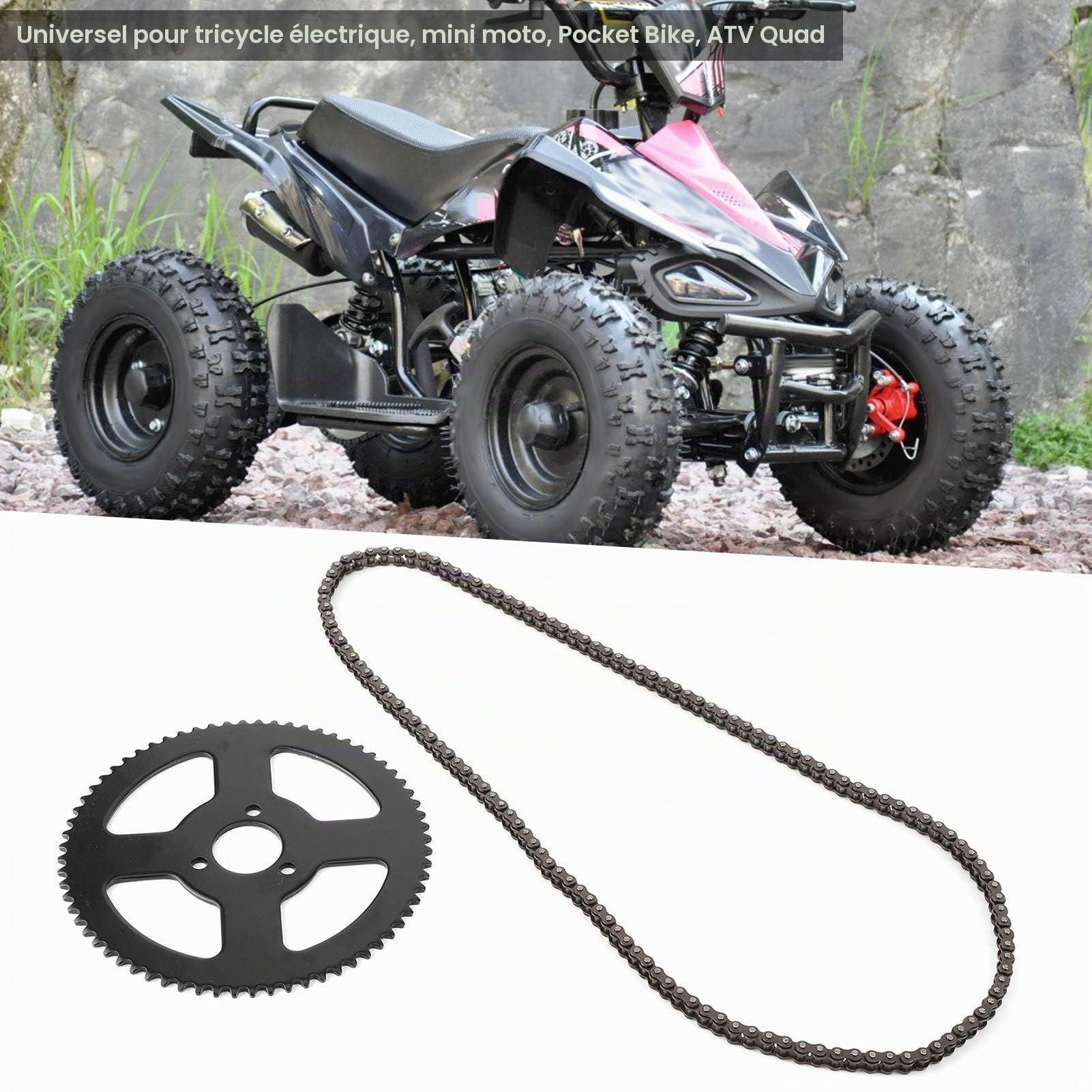 OUKENS Chaîne d'entraînement universelle acier mini-moto quad