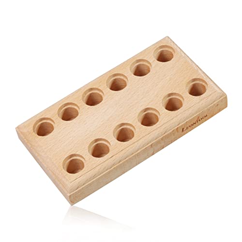 LEONTOOL Bloc bois 12 trous rangement pinces 80x148 mm
