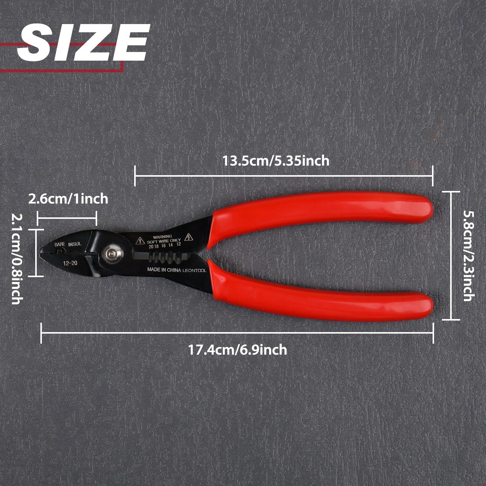 LEONTOOL Pinces pince à dénuder 4 en 1 PVC 17,8 cm