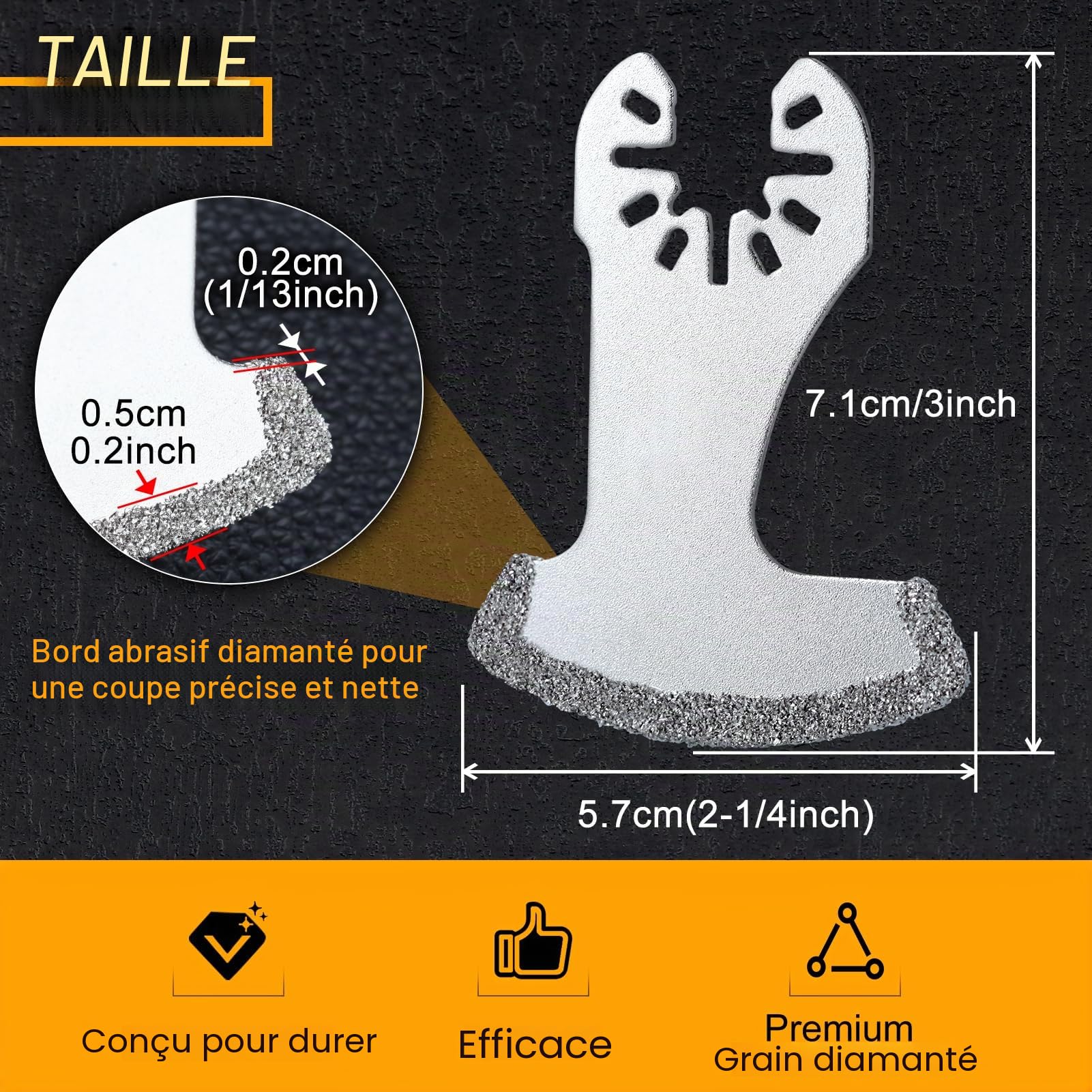 LEONTOOL Lames de Scie lame diamant outil oscillant lot 3