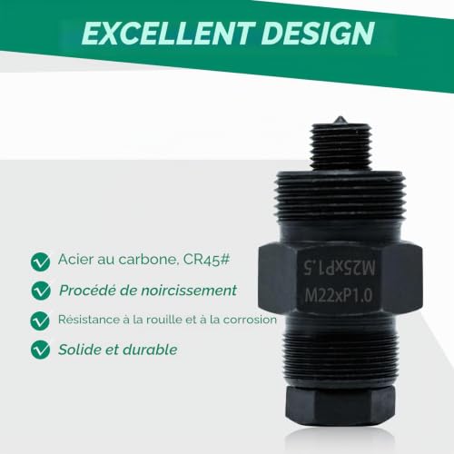 CCLife Puller Set extracteur volant M25x1,5/M22x1,0 mm acier