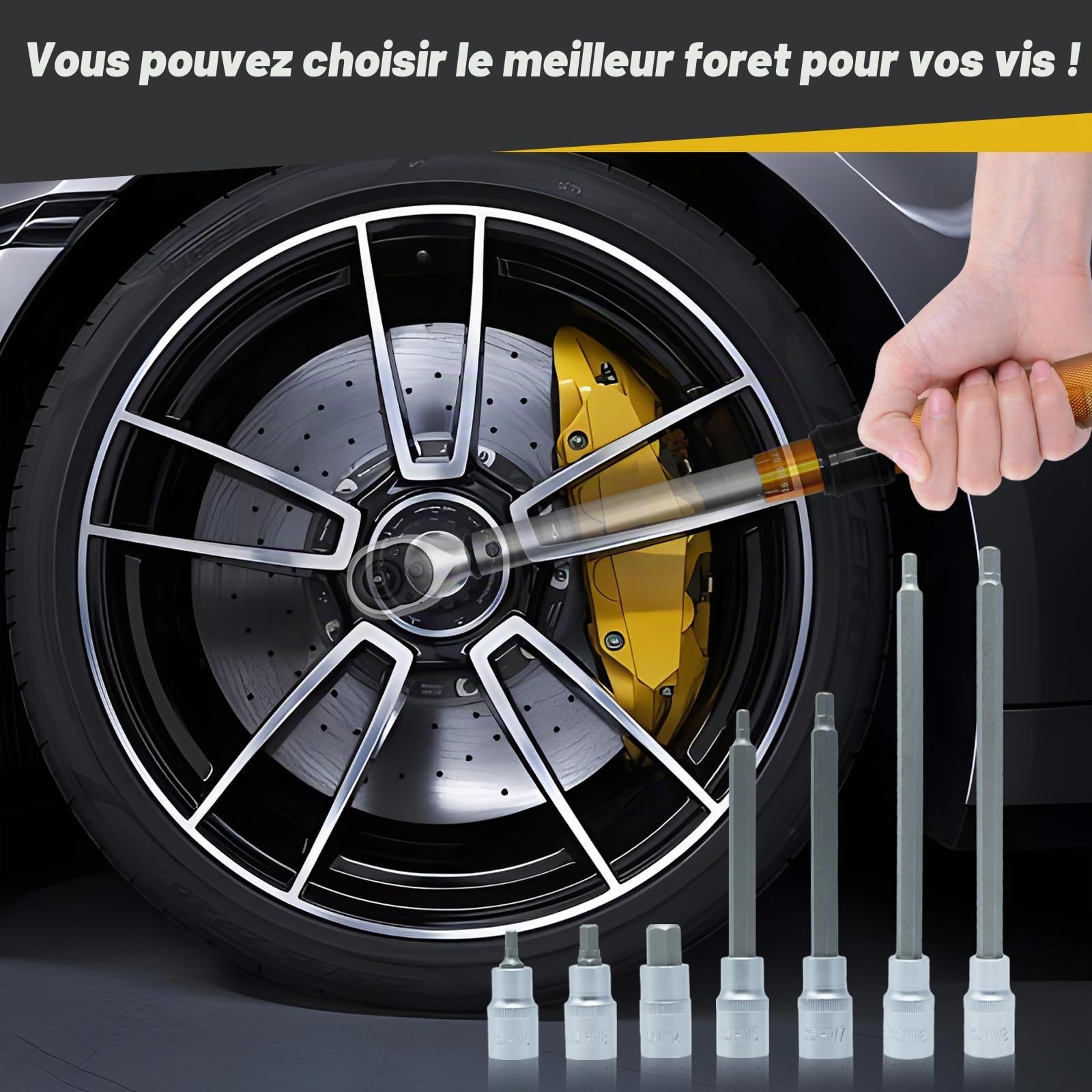 CCLIFE Socket Bit Sets coffret douilles XZN M5-M16 26 pièces