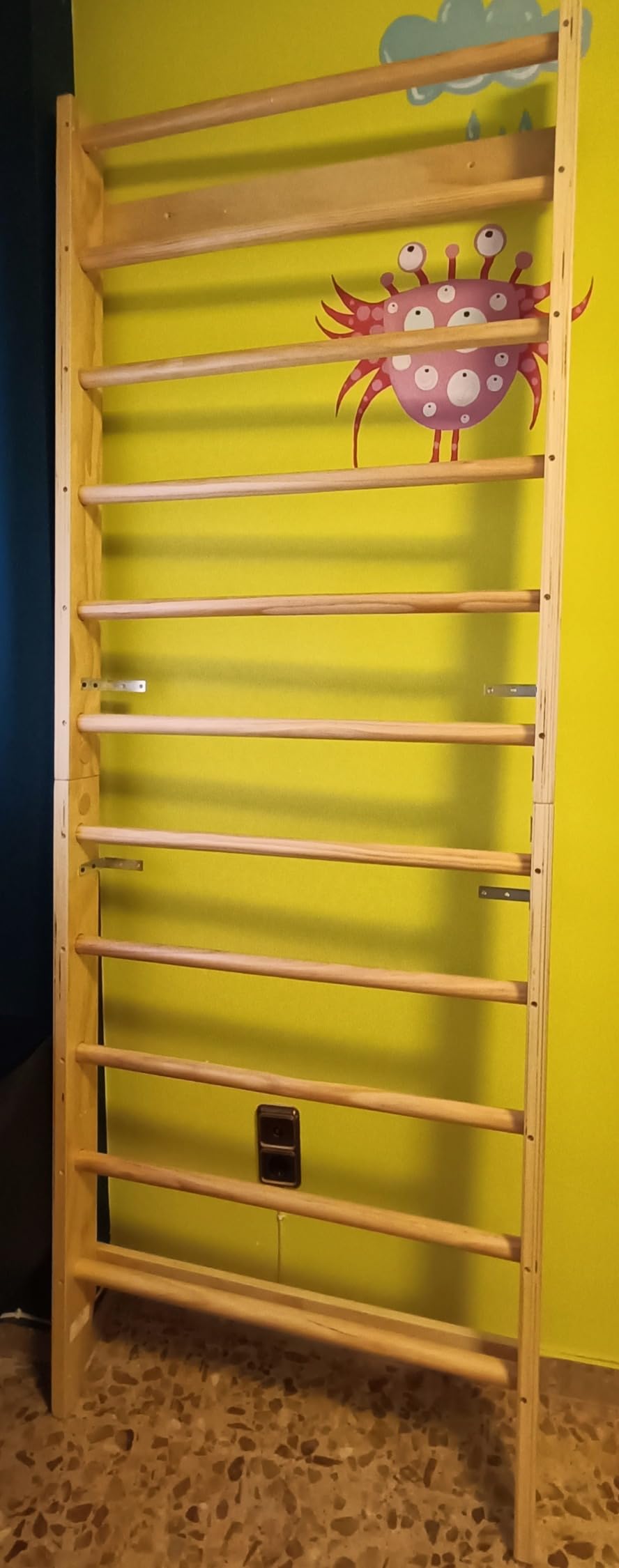 CCLife Sports & Yoga espalier suédois bois 100 kg avec barre traction