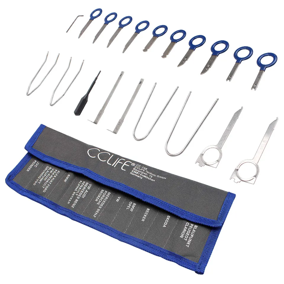 CCLIFE Auto Trim Panel Remover kit autoradio 20 pièces inox