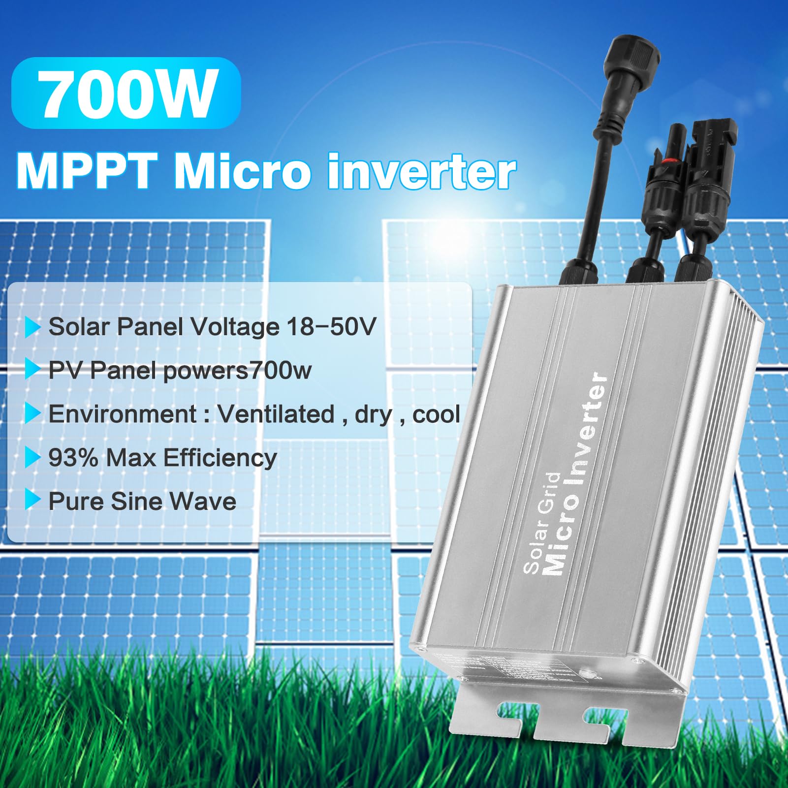 Jadeshay Solaire micro-onduleur 700W MPPT IP65