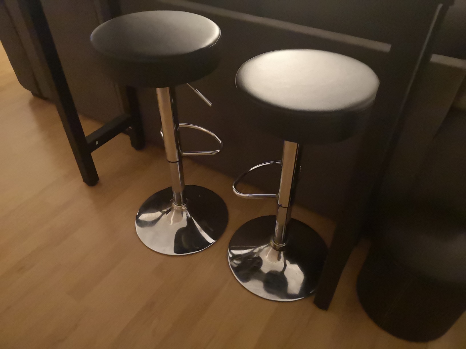 CCLIFE DIY Tools Tabouret Bar Noir Pivotant Lot 2 Simili