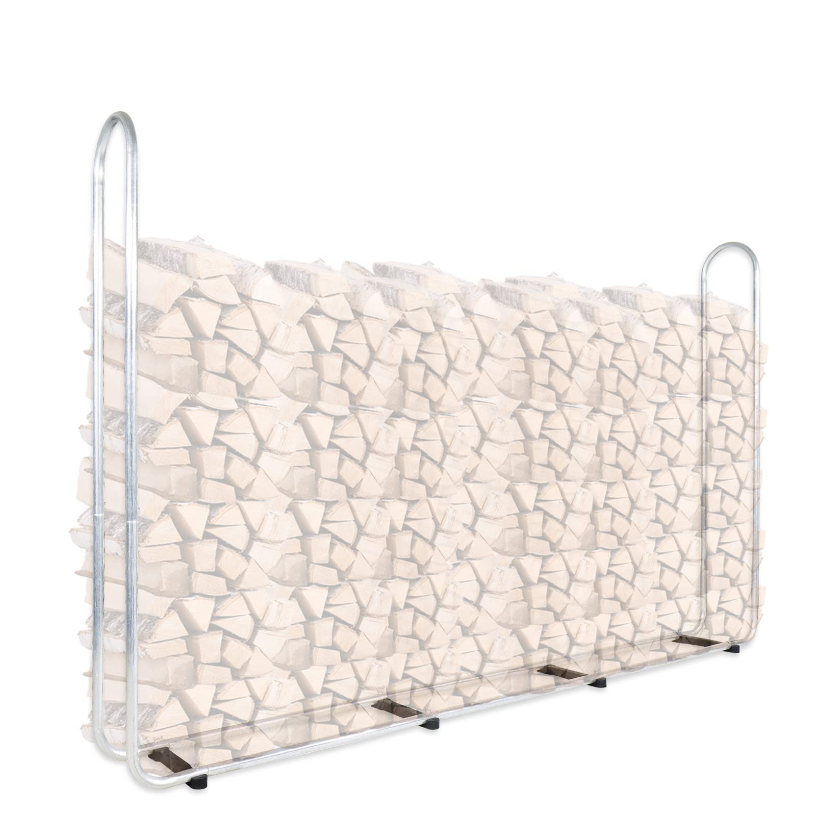 CCLIFE DIY Tools range-bûches métal bois 25-40 cm housse