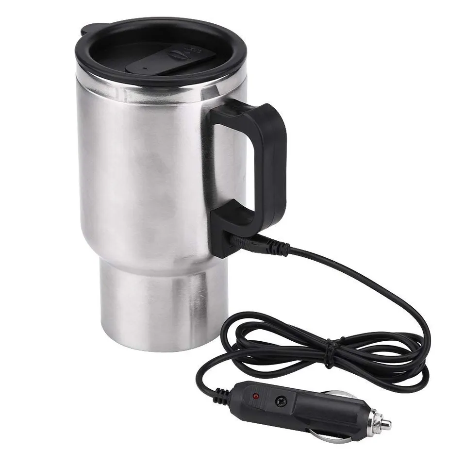 Jadeshay Articles Ménagers bouilloire voiture 12V 65°C 750ML inox