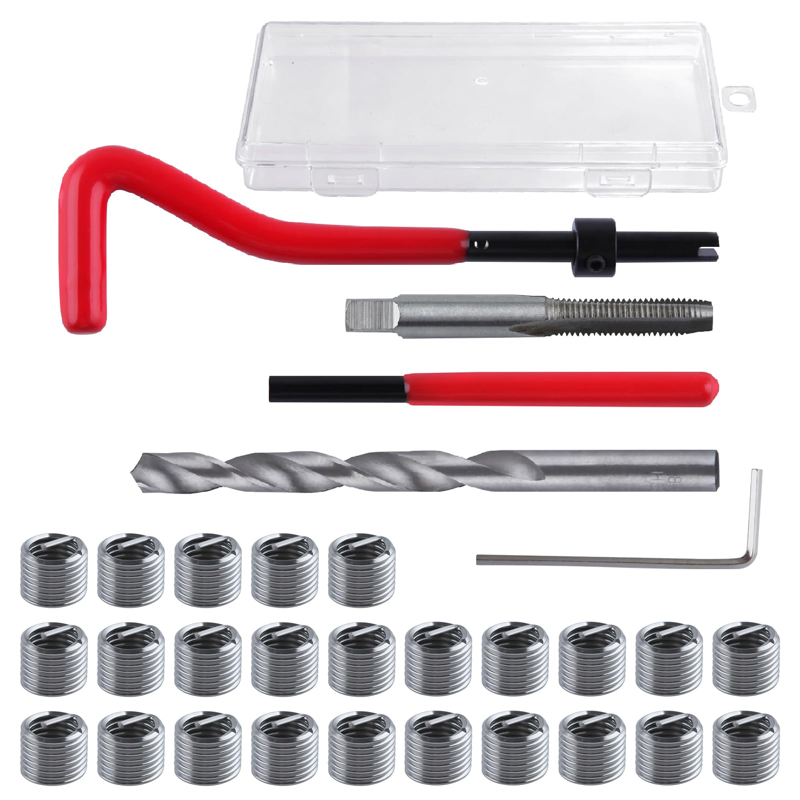 LEONTOOL Kits de Réparation Filetés M8x1.25 30 pièces