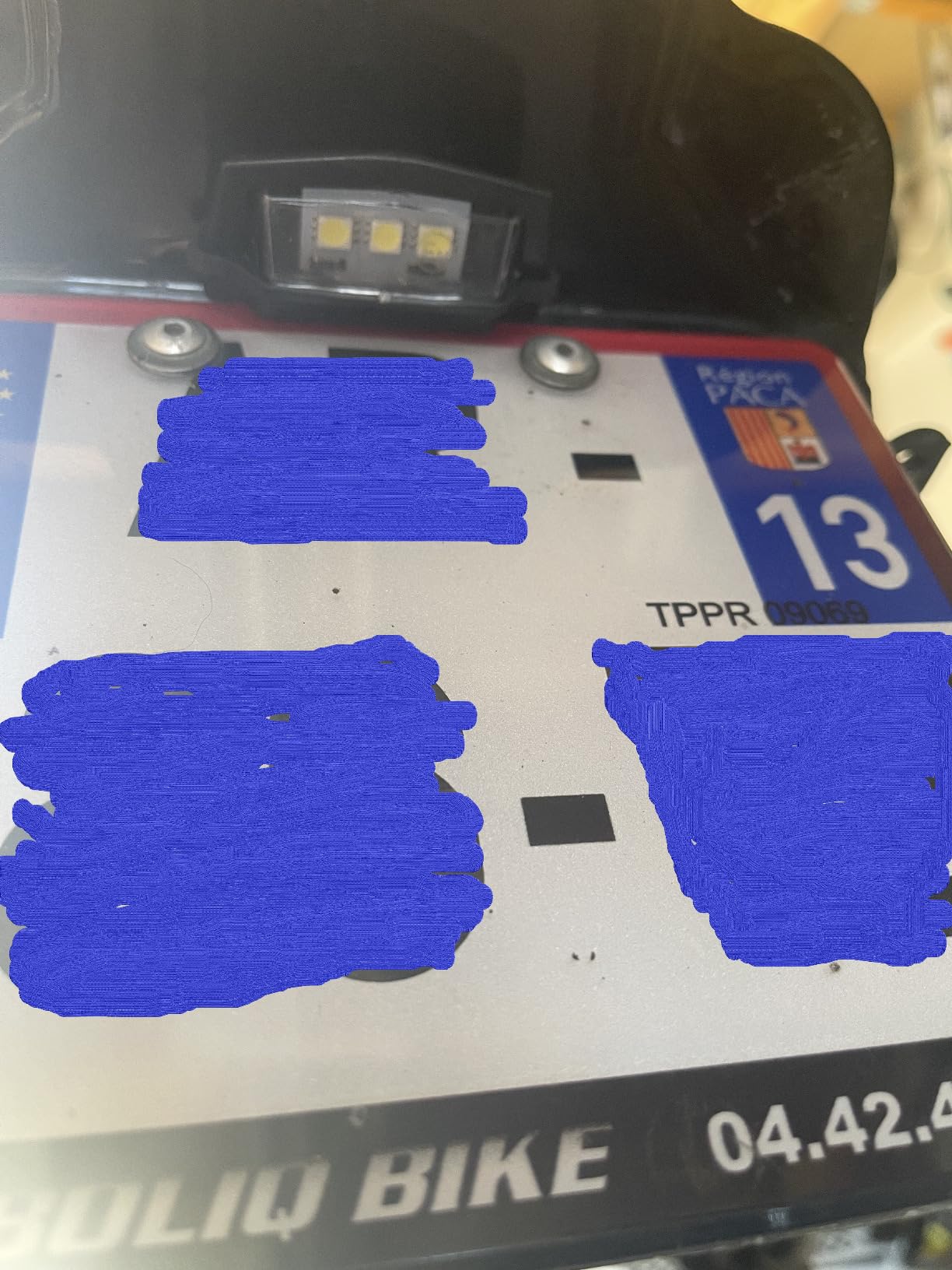 OUKENS Feu Arrière LED Moto 12V Boîtier Noir Lumière Blanche