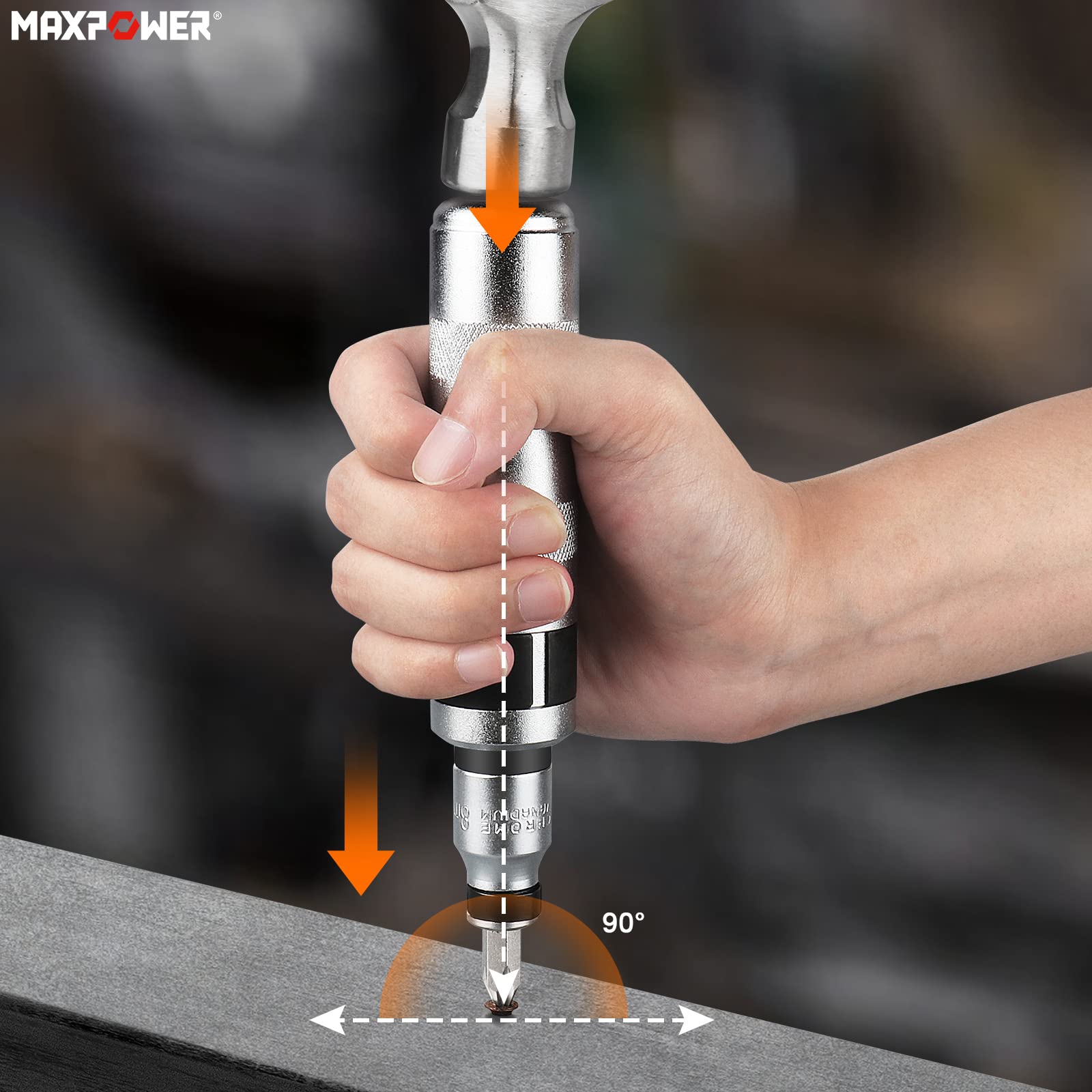 MaxPower Outils de frappe Tournevis à Frapper 12 Pièces