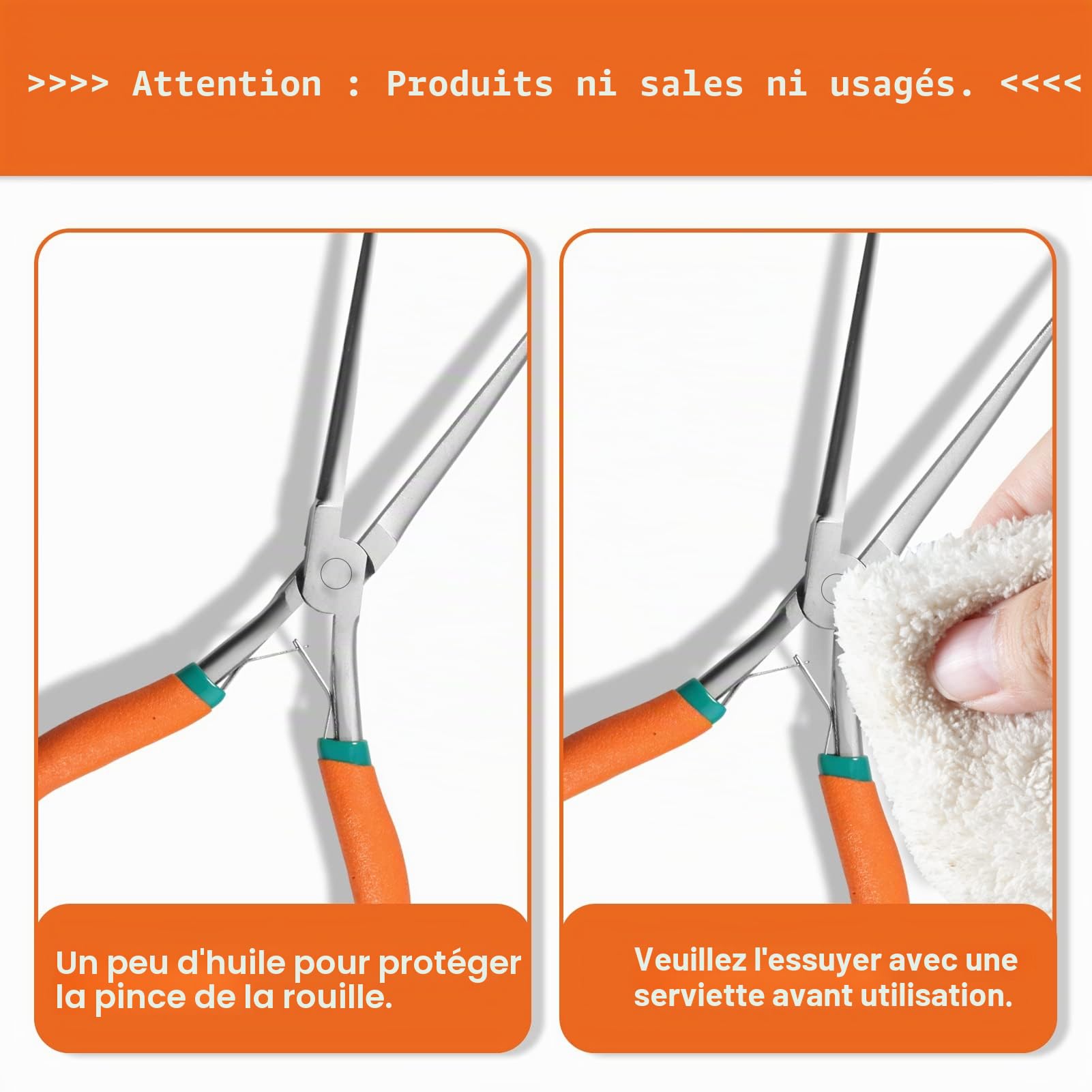 LEONTOOL Pinces pince à bec fin pointe aiguë 17,8 cm