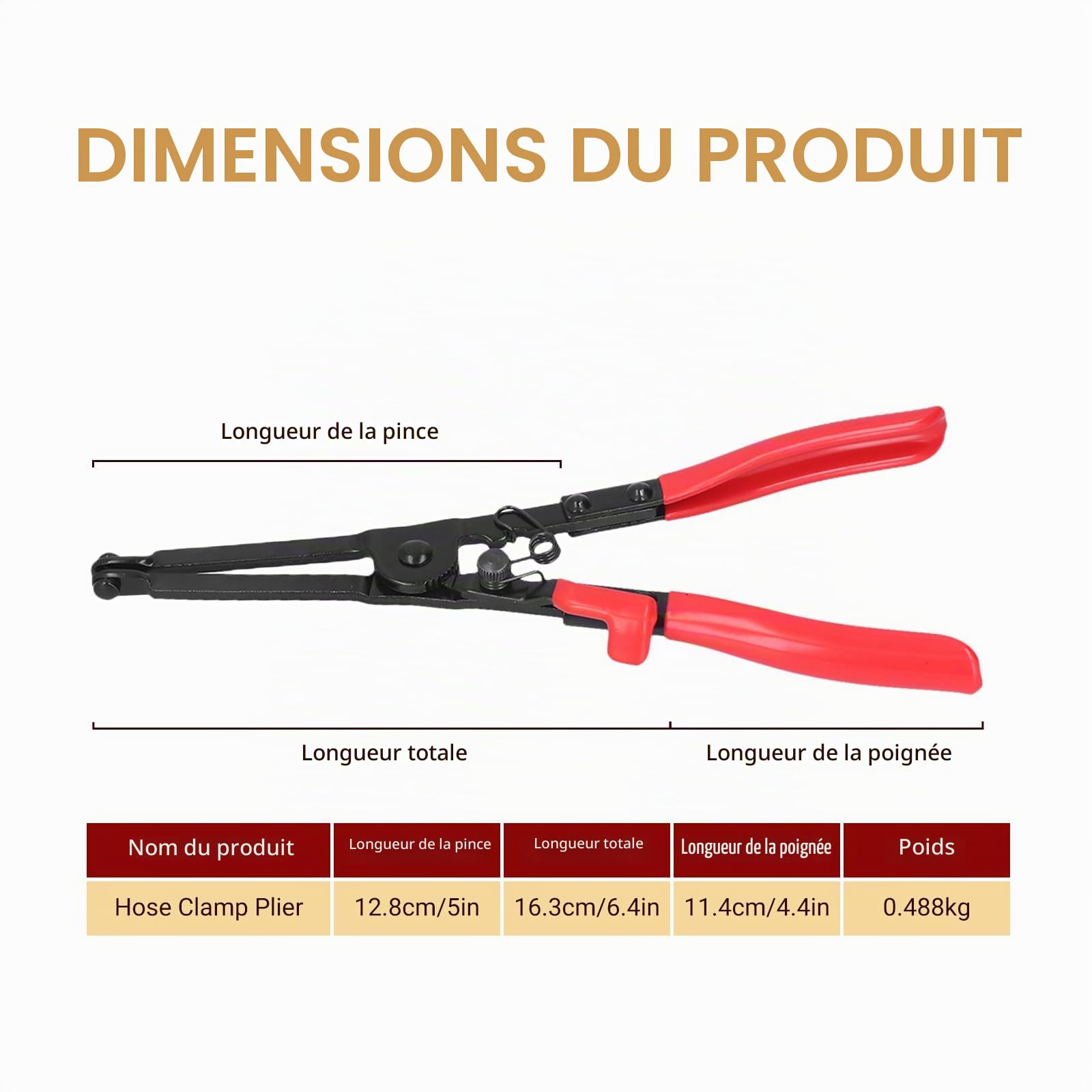 OUKENS Pince collier serrage flexible tuyau échappement