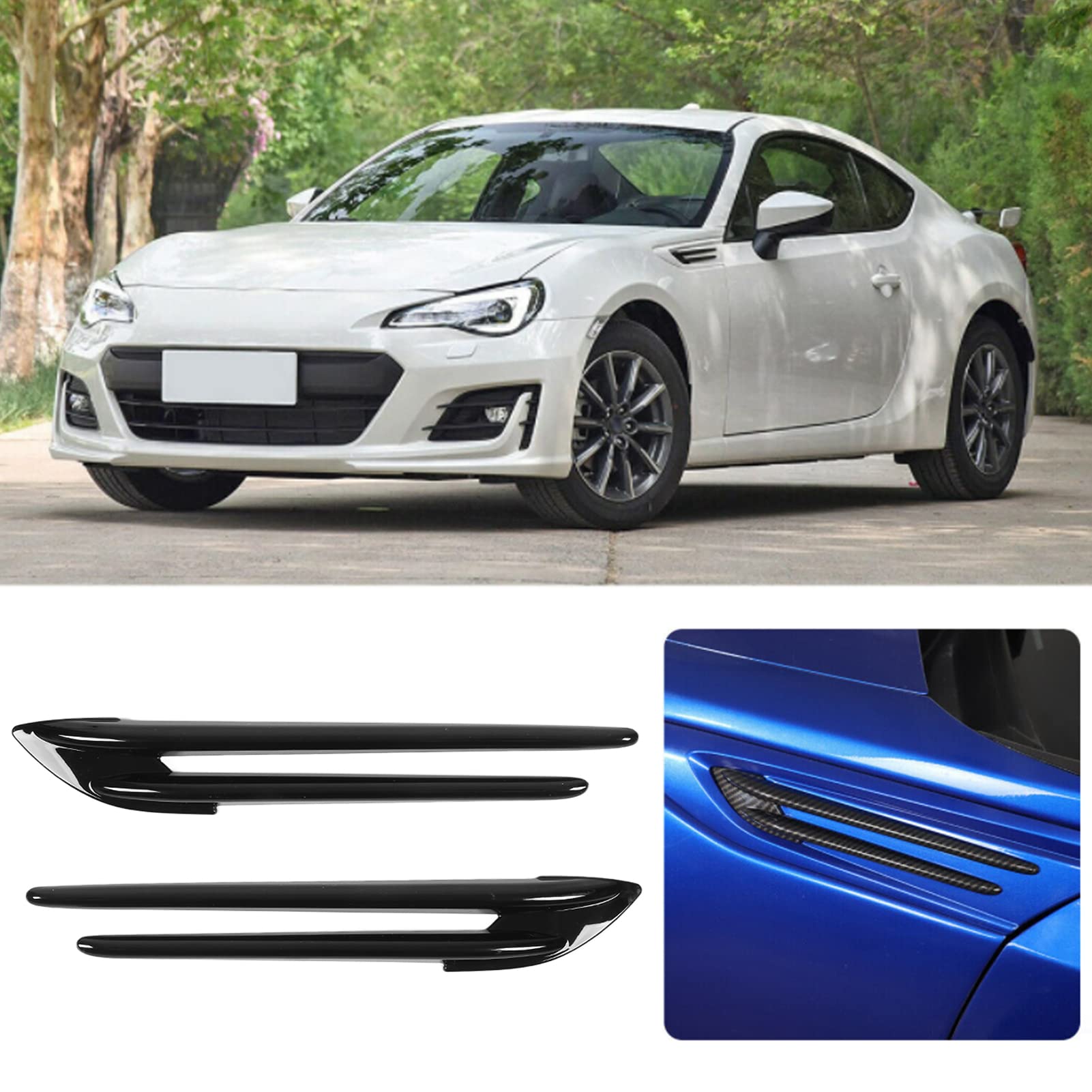 OUKENS Enjoliveur évent aile noir Subaru BRZ 2017-2020 x2