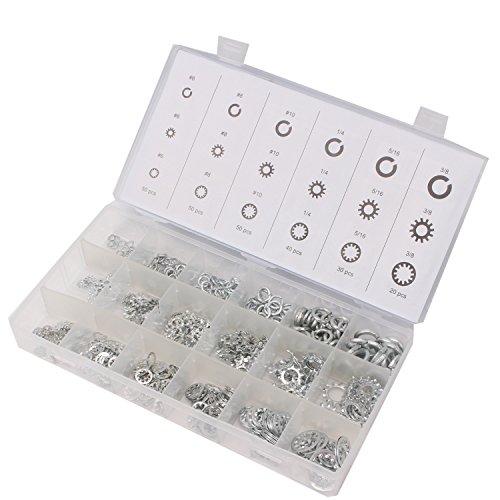 CCLIFE DIY Tools coffret rondelles dentées 720 pcs 3-10 mm mixte