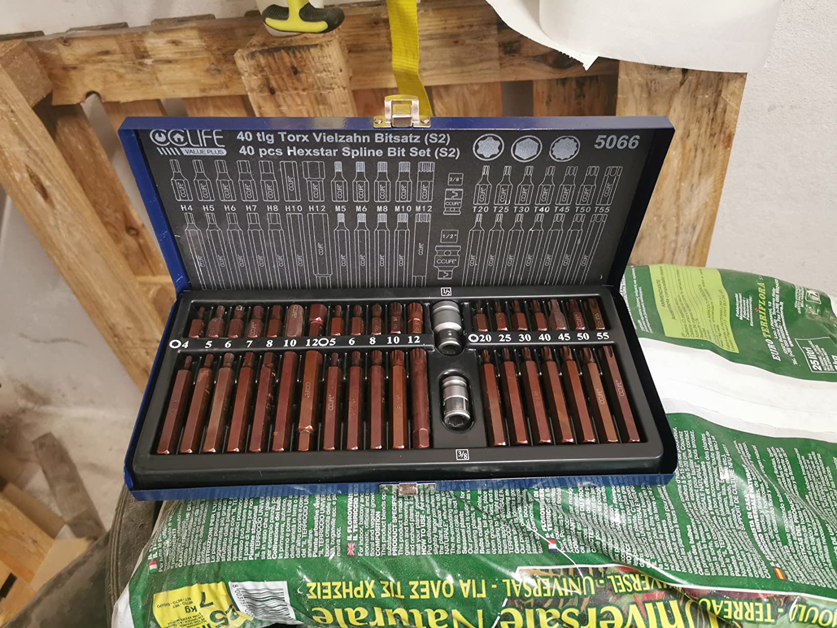 CCLIFE Socket and Bit Sets jeu 40 embouts S2 Torx XZN Hex