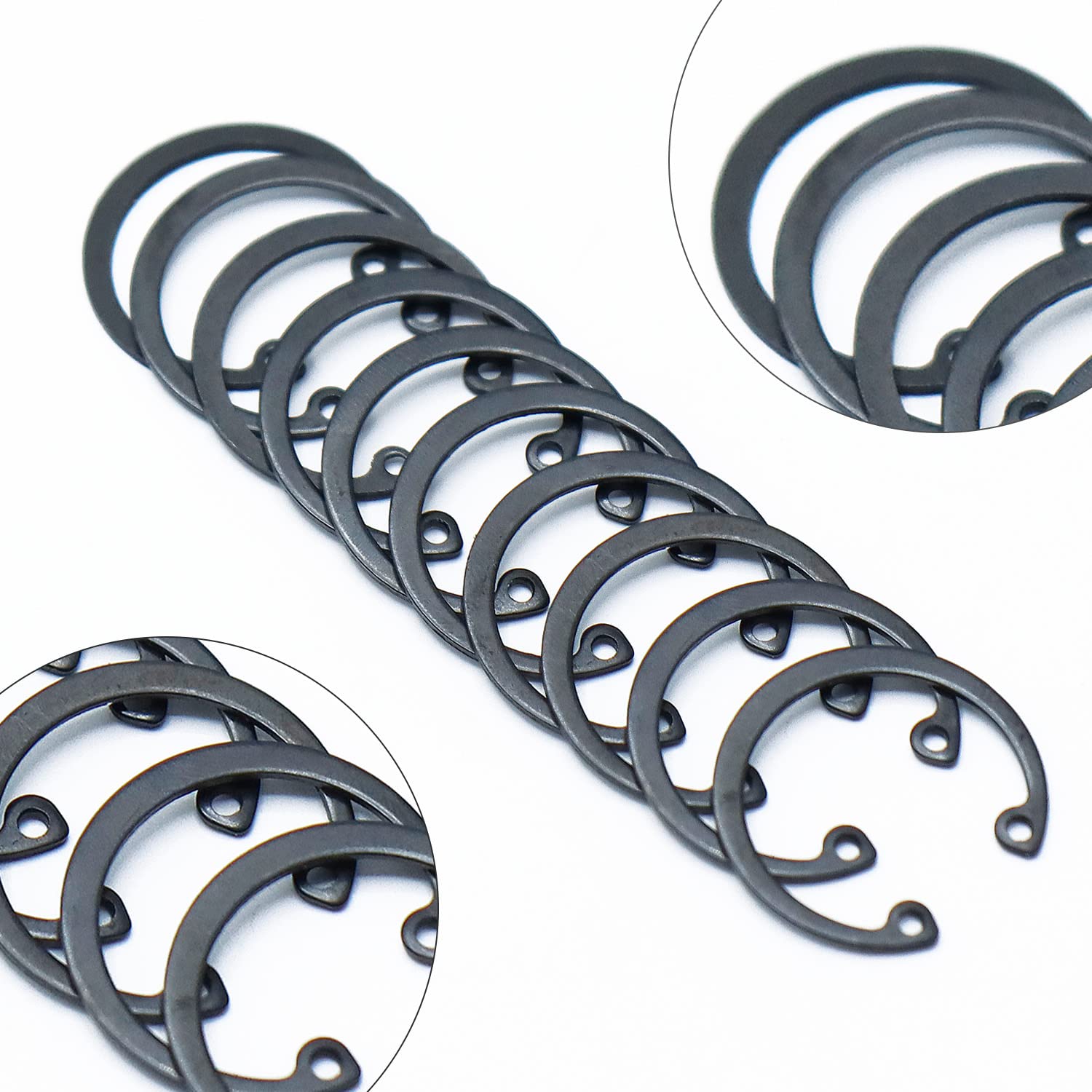 CCLIFE Circlips Intérieur Anneau 300 Pièces Noir 3-32mm
