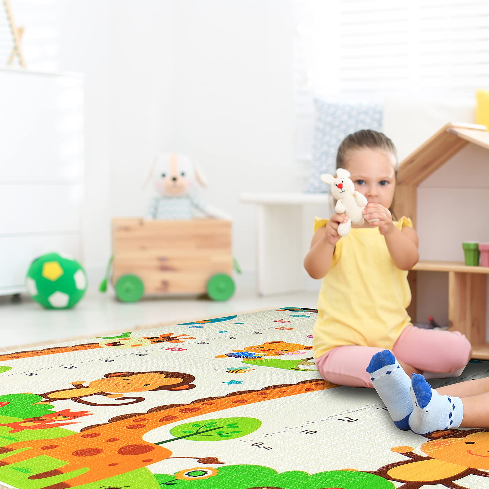 CCLIFE Baby & Kids tapis jeux 196x175 chiffres girafes